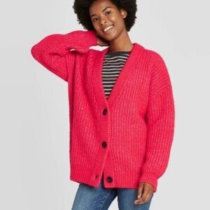 Oversized Button Front Cardigan